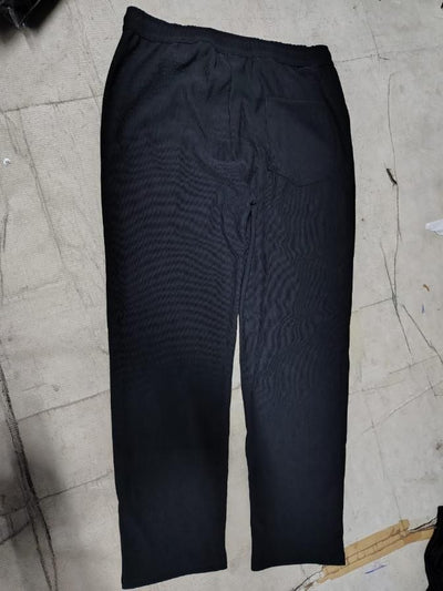 Men's Black Loose Fit Corduroy Cargo Style Trouser