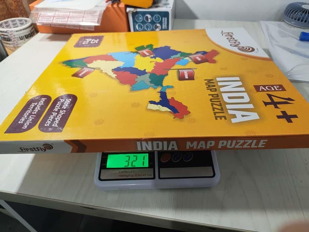 Jigsaw Puzzle Indian Map with State Capitals and Flag Educational Learning  for Kids