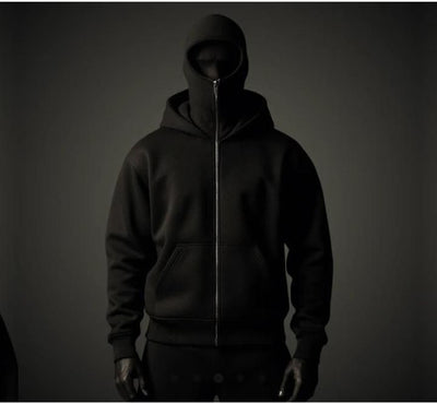 Men's Full Sleeves Zipper Hoodie with Mask