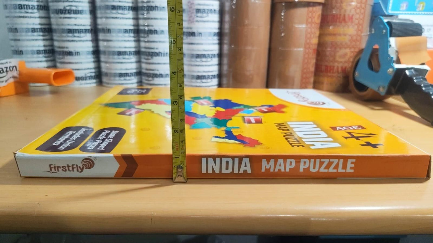 Jigsaw Puzzle Indian Map with State Capitals and Flag Educational Learning  for Kids