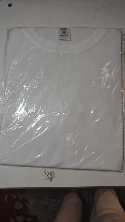 Polyester Stretchable Solid Half Sleeves Mens Round Neck T-Shirt Pack Of 4