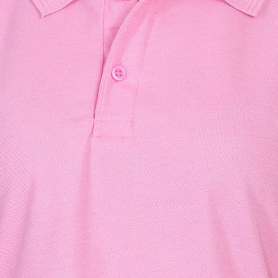 Ketex Pink Cotton Blend Polo Neck Tshirt
